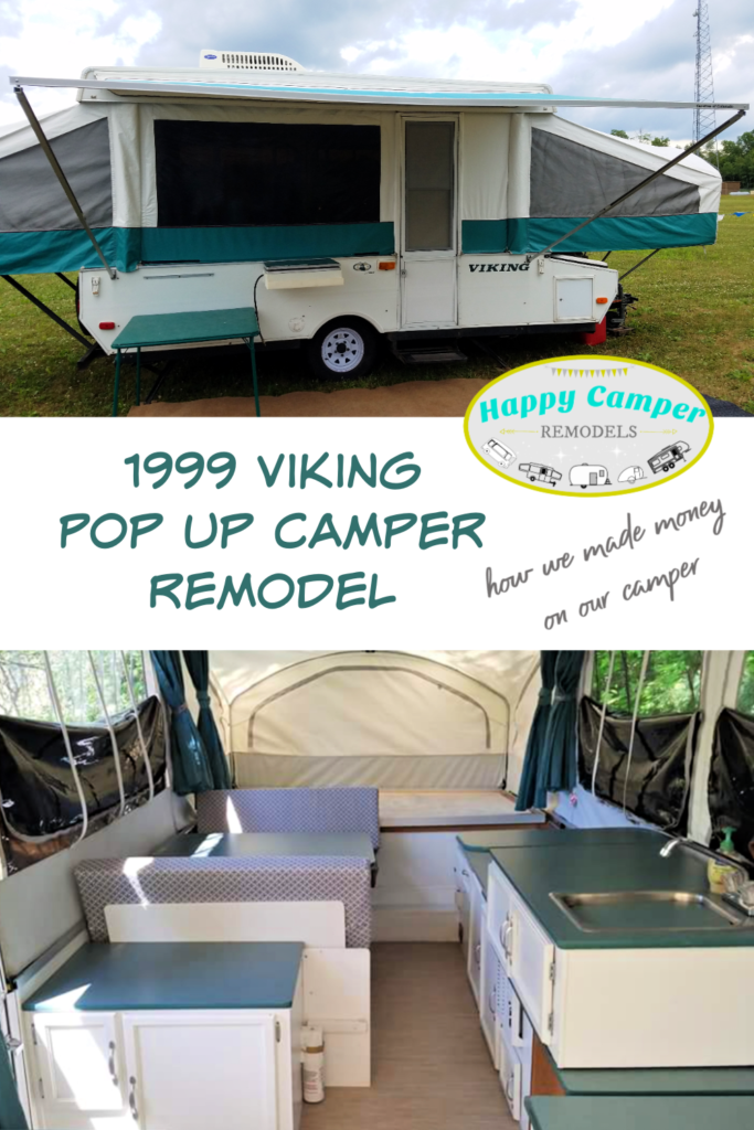 1999 Viking Pop Up Camper Remodel exterior and interior