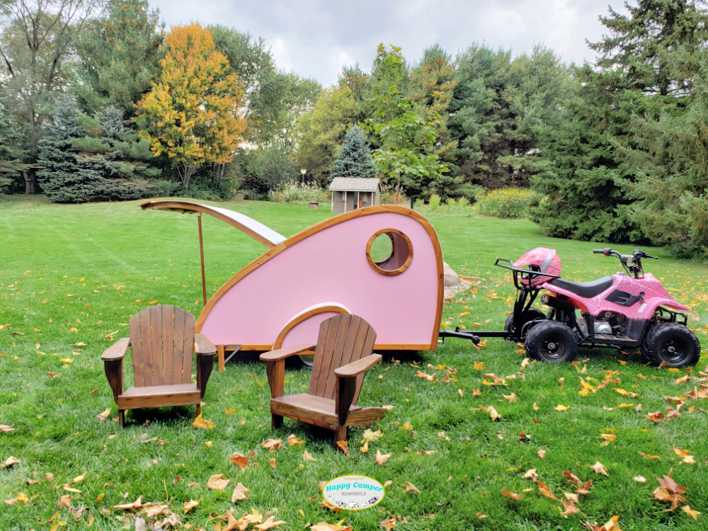 kids camper behind 4-wheeler